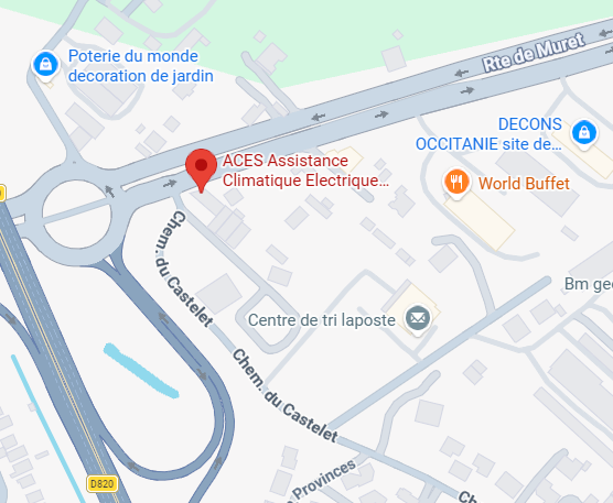 plan d'accès google maps A.C.E.S route de Muret